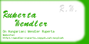 ruperta wendler business card